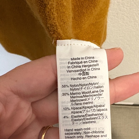 Madewell mustard colored Long Sleeve Open Front Cardigan Medium - Picture 3 of 5